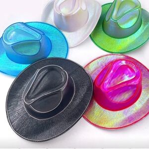 Lights up cow boy cow girl party hats